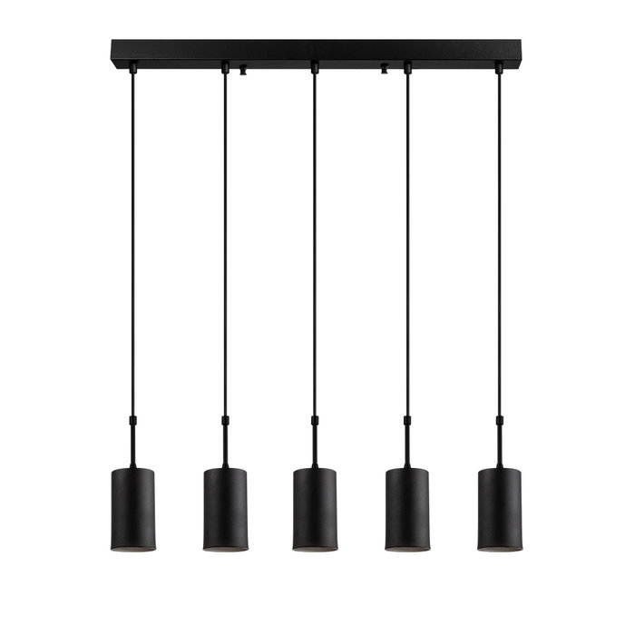 Opviq Camel 5 Lámpara de araña Negra con Altura Ajustable